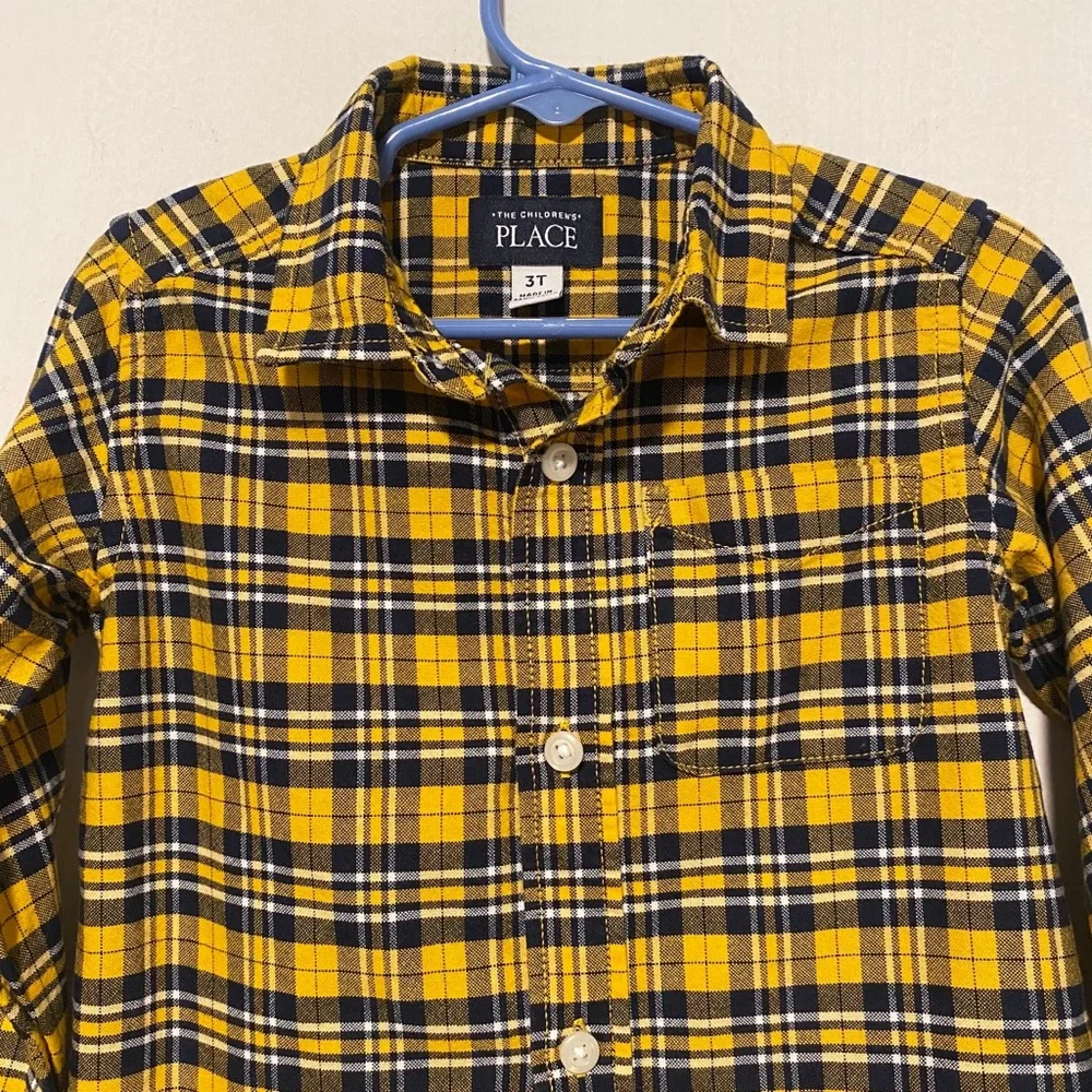 The Children’s Place Toddler Yellow Plaid Shirt